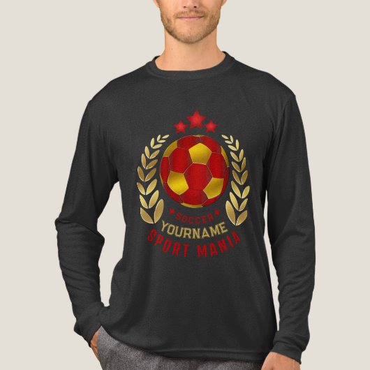 サッカーのクレストデザイン トライブレンドTシャツ (正面)