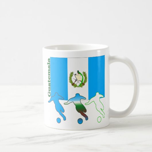 サッカーのグアテマラのマグ コーヒーマグカップ (右)