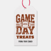 サッカーのグッドラックゲームデイトリート ギフトタグ (裏面)