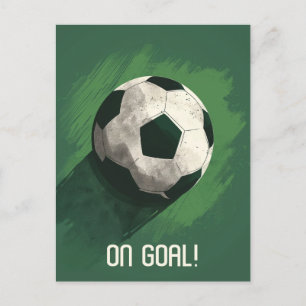 サッカーのグリーンボール ポストカード