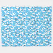 サッカーのゲームパターン フリースブランケット (正面(横))