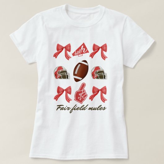 サッカーのコケットの弓シャツ、コケットの美学。 Tシャツ (デザイン正面)