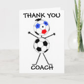 サッカーのコーチありがとう サンキューカード (正面)