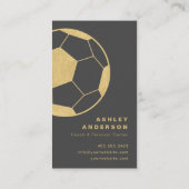 サッカーのコーチおよびパーソナルトレーナー 名刺 (裏面)