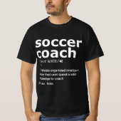 サッカーのコーチとコーチのプレゼントのために Tシャツ (正面)