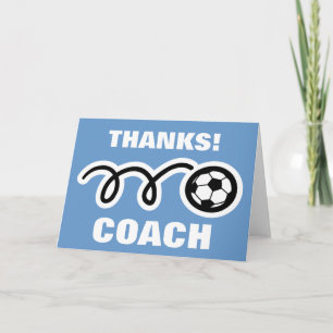 サッカーのコーチのためのサンキューカード サンキューカード