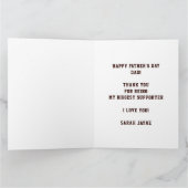 サッカーのコーチのための父の日カードパパ写真 カード (内部)