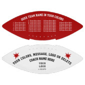 サッカーのコーチのための赤、白、および黒のプレゼント アメリカンフットボール (パネル)