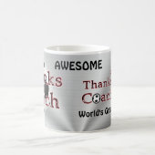 サッカーのコーチのギフトはマグ感謝していしています コーヒーマグカップ (中央)