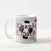 サッカーのコーチのギフトはマグ感謝していしています コーヒーマグカップ (左)