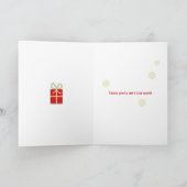 サッカーのコーチのクリスマスの休日のカスタム挨拶 シーズンカード (内部)