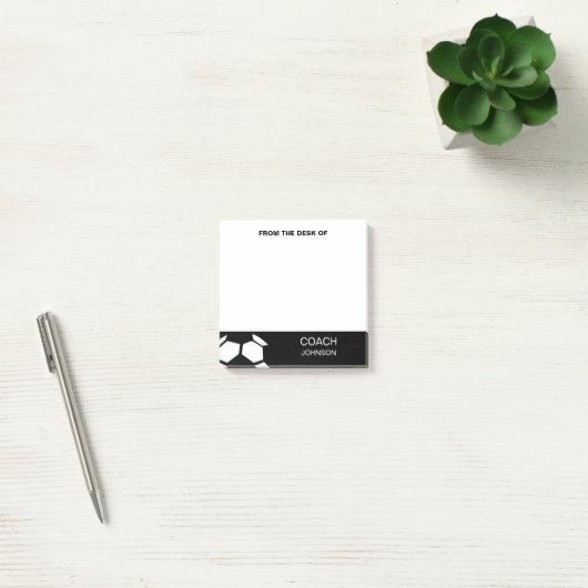 サッカーのコーチのパーソナライズで粋でモダンなスタイリッシュ ポストイット (オフィス)