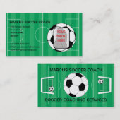 サッカーのコーチの写真のカスタマイズ可能な名刺 名刺 (正面/裏面)