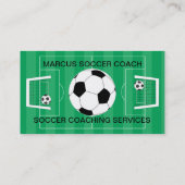 サッカーのコーチの写真のカスタマイズ可能な名刺 名刺 (裏面)