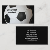 サッカーのコーチの名刺 名刺 (正面/裏面)