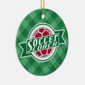 サッカーのコーチの装飾 セラミックオーナメント (右)