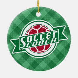 サッカーのコーチの装飾 セラミックオーナメント