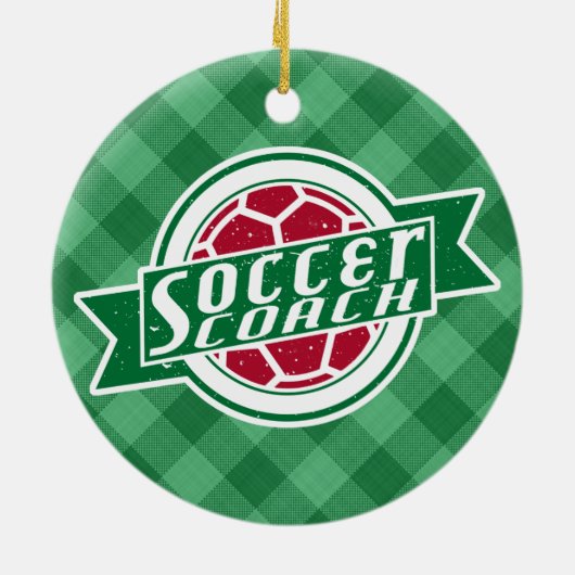 サッカーのコーチの装飾 セラミックオーナメント (裏面)