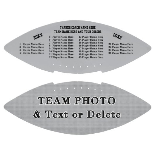 サッカーのコーチの贈り物、チームの写真、名前 アメリカンフットボール (パネル)