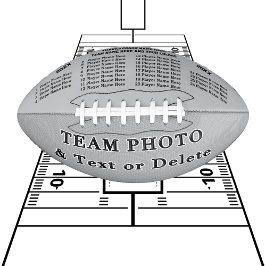 サッカーのコーチの贈り物、チームの写真、名前 アメリカンフットボール