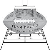 サッカーのコーチの贈り物、チームの写真、名前 アメリカンフットボール