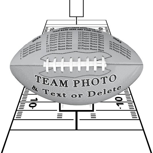 サッカーのコーチの贈り物、チームの写真、名前 アメリカンフットボール