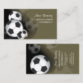 サッカーのコーチやサッカーのお母さんがカードを呼ぶ 名刺 (正面/裏面)