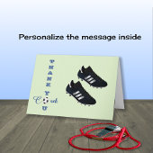 サッカーのコーチモダンスポーツサンキューカード サンキューカード