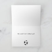 サッカーのコーチモダンスポーツサンキューカード サンキューカード (内部)