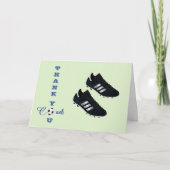 サッカーのコーチモダンスポーツサンキューカード サンキューカード (正面)