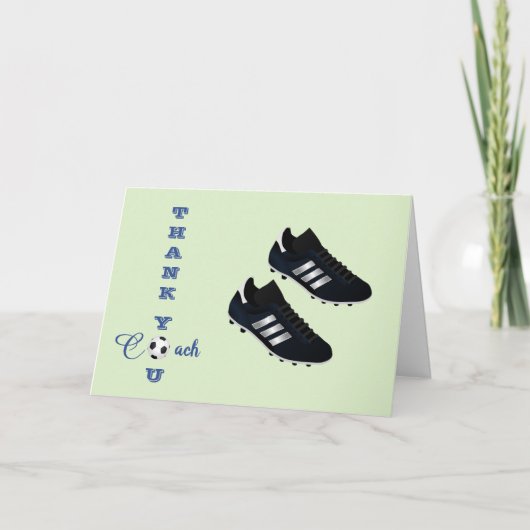 サッカーのコーチモダンスポーツサンキューカード サンキューカード (正面)
