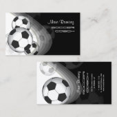 サッカーのコーチ/サッカーのお母さんがカードを呼ぶ 名刺 (正面/裏面)