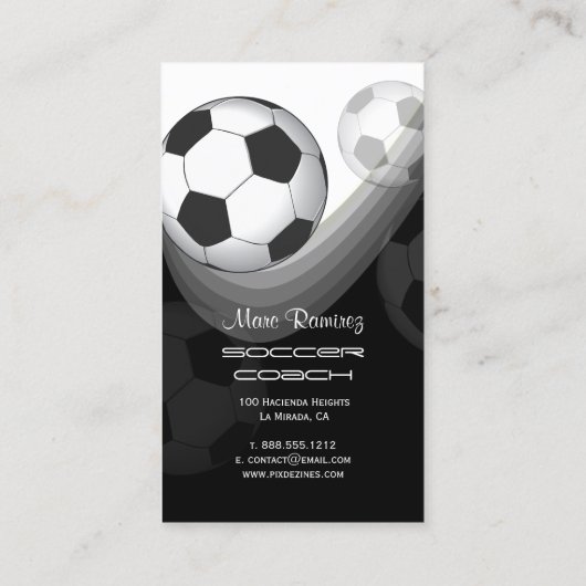 サッカーのコーチ/サッカーのお母さんがカードを呼ぶ 名刺 (裏面)