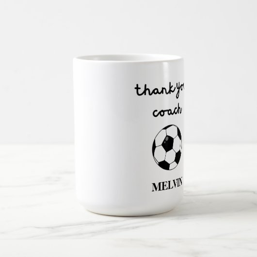 サッカーのコーチ、マグカップ、スポーツのコーチのためのギフトありがとう。 コーヒーマグカップ (中央)