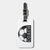 サッカーのコーチ ラゲッジタグ (正面縦)