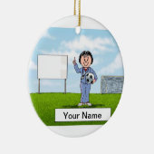 サッカーのコーチ – 女性 セラミックオーナメント (右)