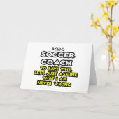 サッカーのコーチ…私は決して間違っていないと仮定 カード (黄色い花)