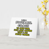 サッカーのコーチ…私は決して間違っていないと仮定 カード (黄色い花)