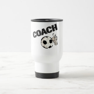 サッカーのコーチ(笛か球) トラベルマグ
