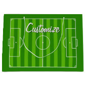 サッカーのコーチ/選手カスタムのチーム名/文字スポーツ ラージペーパーバッグ (正面)