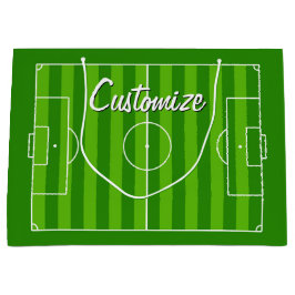 サッカーのコーチ/選手カスタムのチーム名/文字スポーツ ラージペーパーバッグ