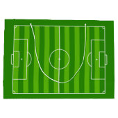 サッカーのコーチ/選手カスタムのチーム名/文字スポーツ ラージペーパーバッグ (裏面)