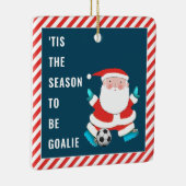 サッカーのゴアリーギフト セラミックオーナメント (右)