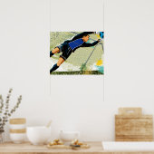 サッカーのゴアリーブロッキングボール ポスター (キッチン)