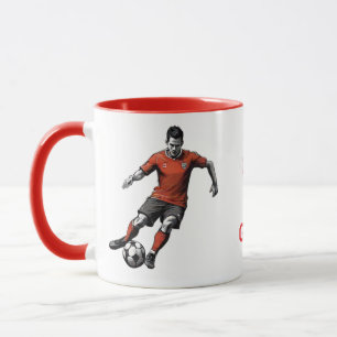サッカーのゴールを目指す マグカップ