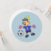 サッカーのゴールキーパーがボールをとりそこなう カード (正面/裏面インサイチュ)