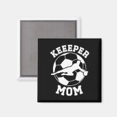 サッカーのゴールキーパーのお母さん マグネット (正面/裏面)
