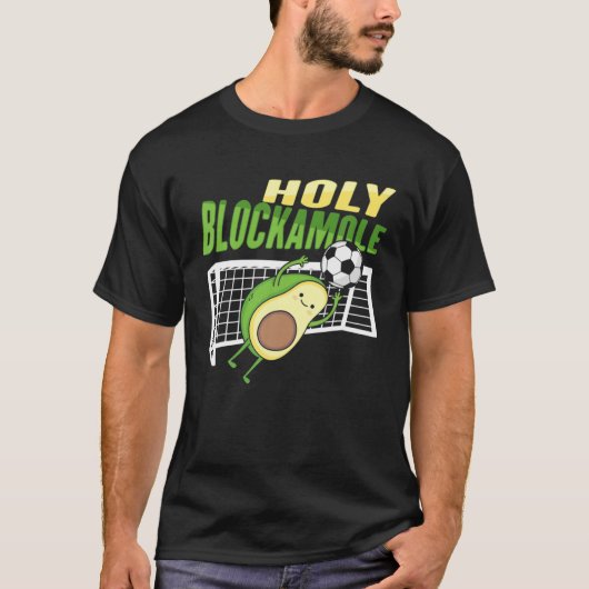 サッカーのゴールキーパーのための神聖なブロックデザイン Tシャツ (正面)