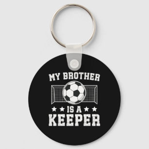 サッカーのゴールキーパーの兄・弟・弟 キーホルダー