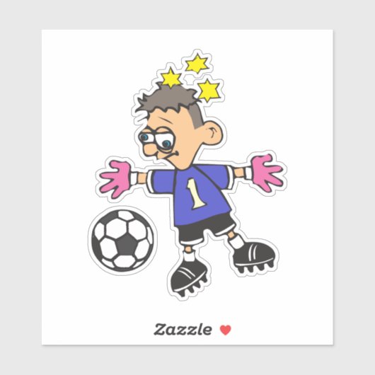 サッカーのゴールキーパーカスタムのビニールカットのシール シール (シート)